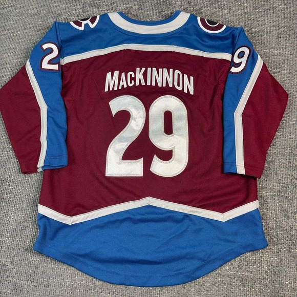 NHL Other - NHL Colorado Avalanche Hockey Jersey Youth L/XL Burgundy Blue Embroidered Logo